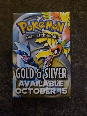RARE Pokémon Gold and Silver Promo Pinback Button Video Game Store Employee